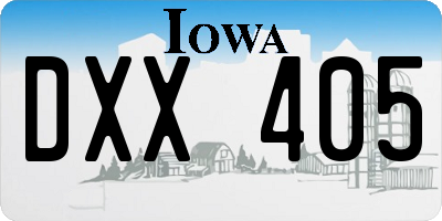 IA license plate DXX405