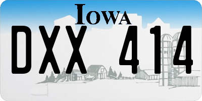 IA license plate DXX414