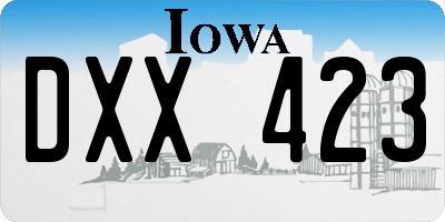 IA license plate DXX423