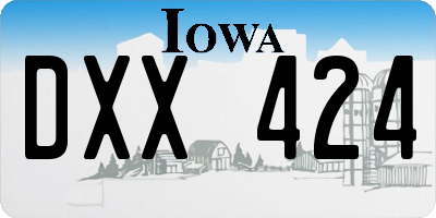 IA license plate DXX424