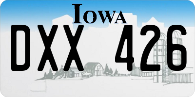 IA license plate DXX426