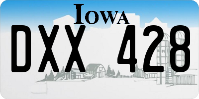 IA license plate DXX428