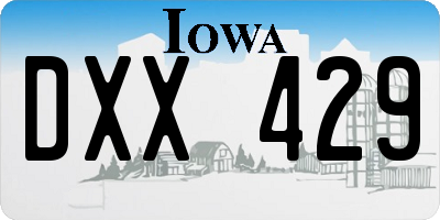 IA license plate DXX429