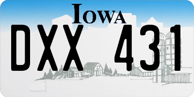 IA license plate DXX431