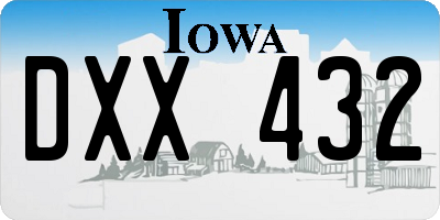 IA license plate DXX432