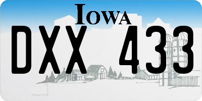 IA license plate DXX433