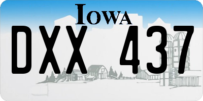 IA license plate DXX437