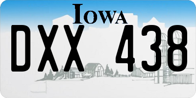 IA license plate DXX438