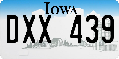 IA license plate DXX439