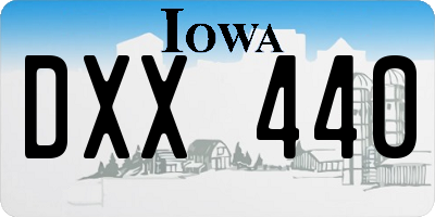 IA license plate DXX440