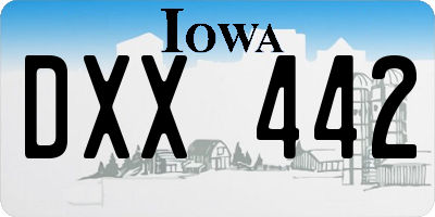 IA license plate DXX442