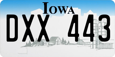 IA license plate DXX443