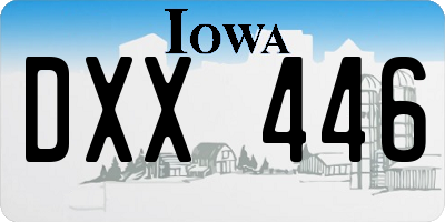 IA license plate DXX446