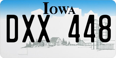 IA license plate DXX448