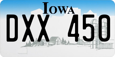 IA license plate DXX450