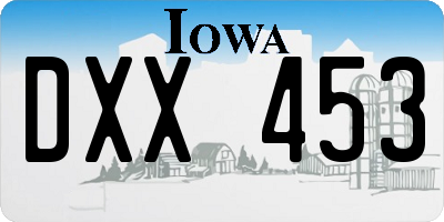 IA license plate DXX453