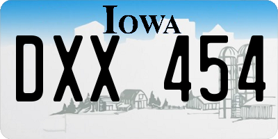 IA license plate DXX454