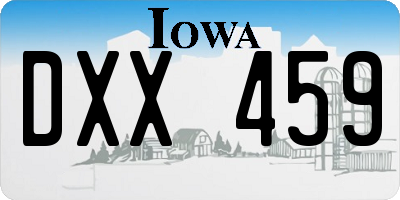 IA license plate DXX459