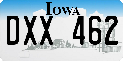 IA license plate DXX462