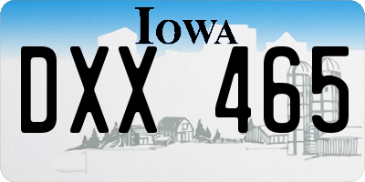 IA license plate DXX465