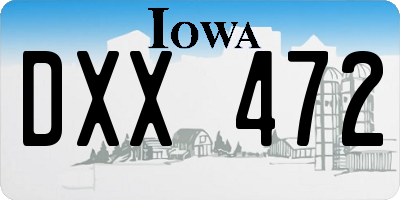 IA license plate DXX472