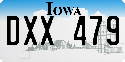 IA license plate DXX479