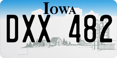 IA license plate DXX482