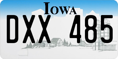 IA license plate DXX485