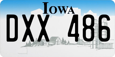 IA license plate DXX486