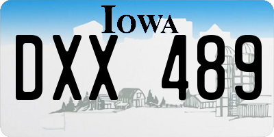 IA license plate DXX489