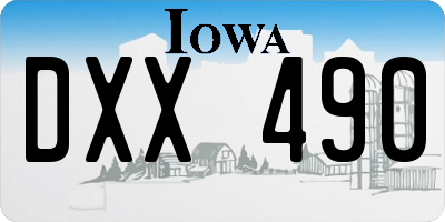 IA license plate DXX490