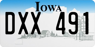 IA license plate DXX491