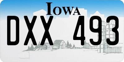 IA license plate DXX493