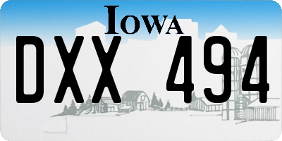 IA license plate DXX494