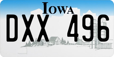 IA license plate DXX496