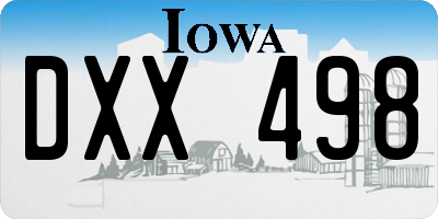 IA license plate DXX498