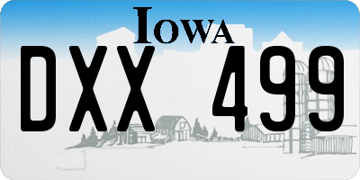 IA license plate DXX499