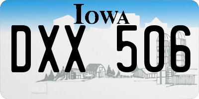 IA license plate DXX506