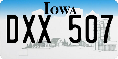 IA license plate DXX507