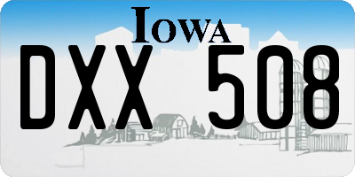 IA license plate DXX508