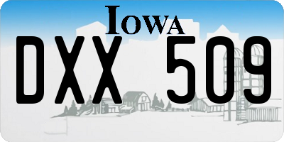 IA license plate DXX509