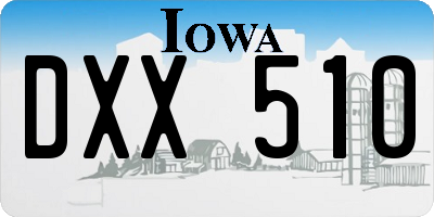 IA license plate DXX510