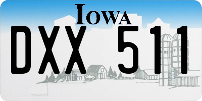 IA license plate DXX511