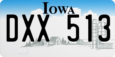 IA license plate DXX513