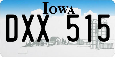 IA license plate DXX515