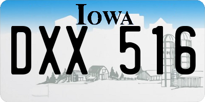 IA license plate DXX516