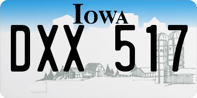 IA license plate DXX517