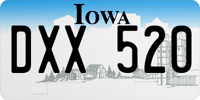 IA license plate DXX520