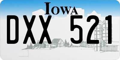 IA license plate DXX521