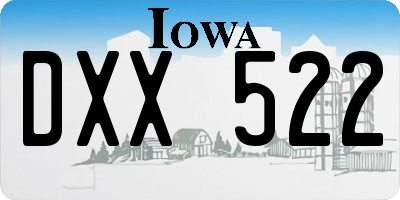 IA license plate DXX522